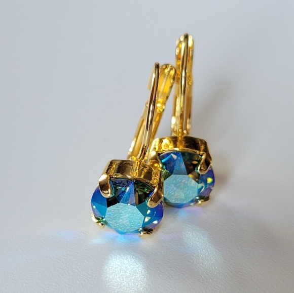 Austrian Crystal Earrings in Gold - Picture 3 of 14